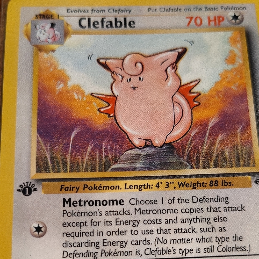 Pokemon Clefable Trading Card - Yellow and Pink - Picture 2 of 5